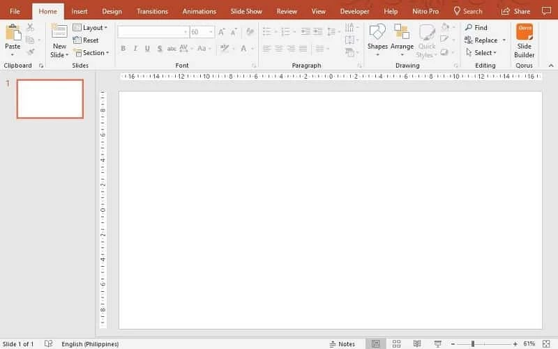 Microsoft PowerPoint — skærmbillede 1